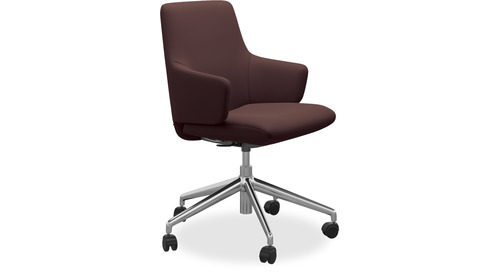 Stressless® Laurel Leather Home Office Chair - Low Back with Arms Stressless® Laurel Leather Home Office Chair - Low Back with Arms